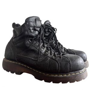 Dr. Martens Black Steel Toe Safety Shoe Chunky Lace Up Work Industrial Boots 12M